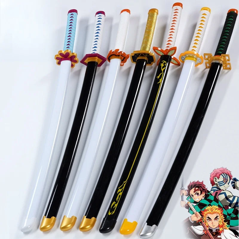 72cm Demon Slayer Katana  Anime Kimetsu No Yaiba Blade Cosplay Prop Sword Tanjirou Real Size Japanese Katana Samurai Sabre Toy