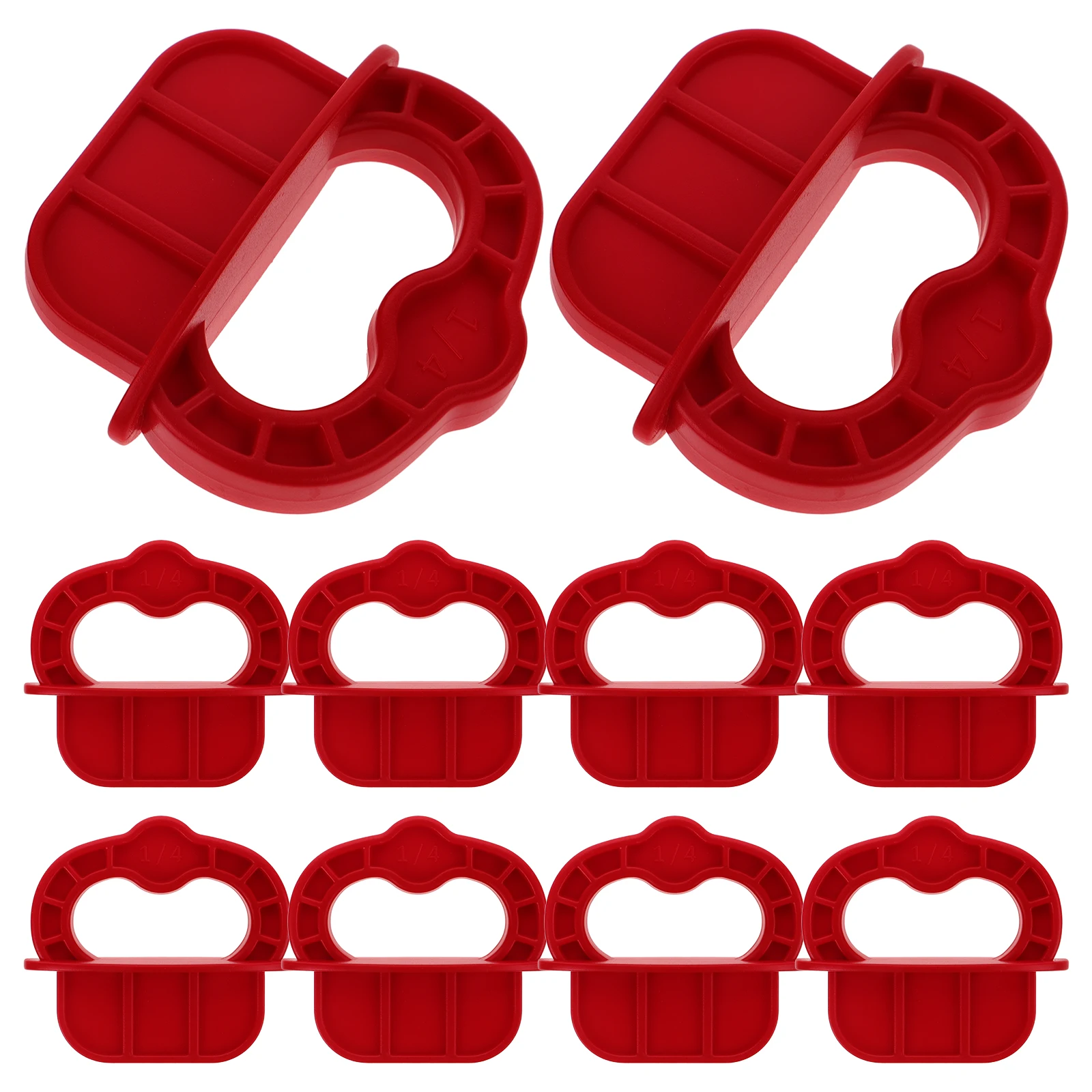 

12pcs 1/4 Inch Decking Board Spacer Red Mezzanine Deck Spacer Tool Decking Board Spacers for Wood Boards Gardening Flooring