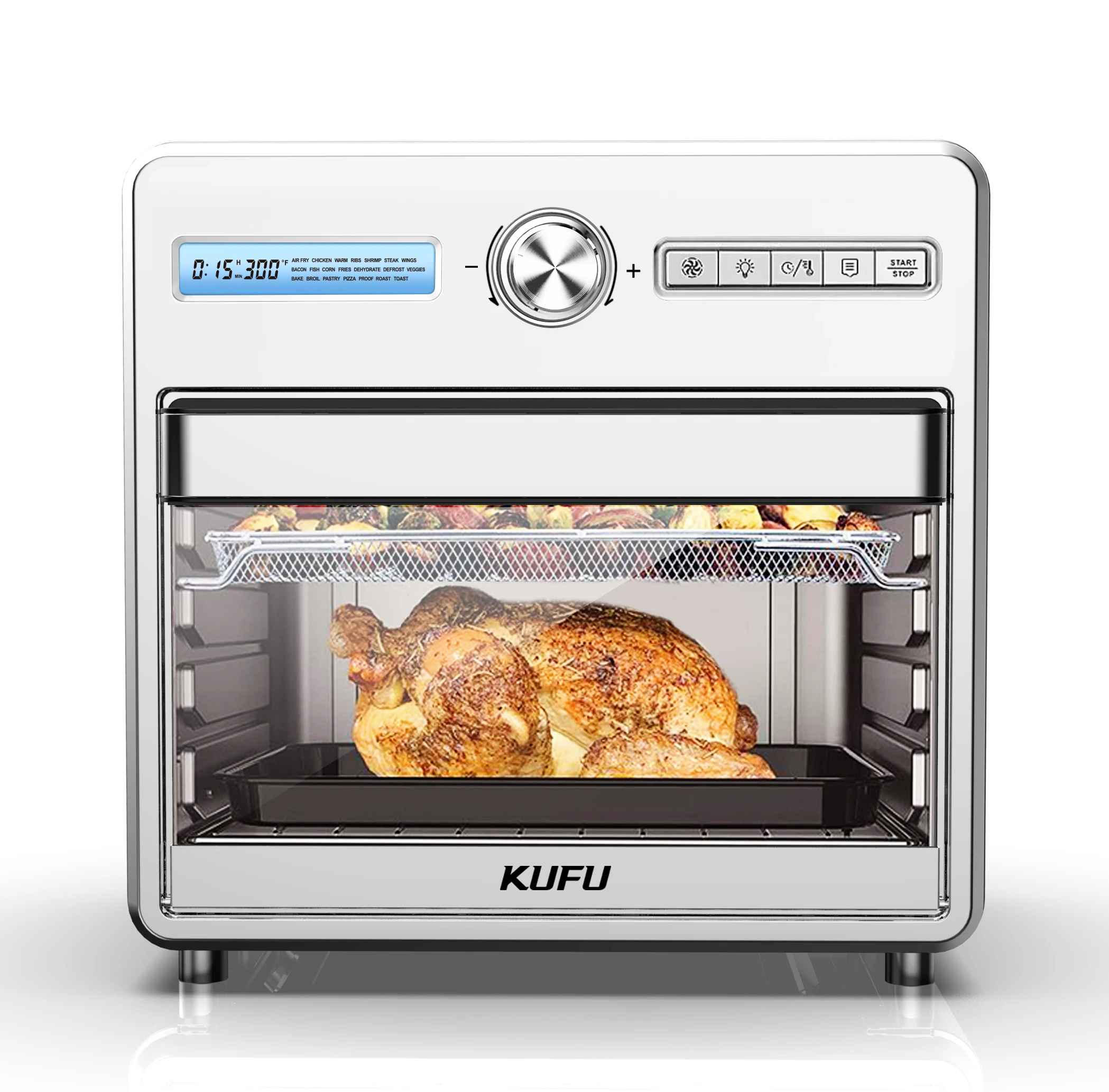 New best-selling digital electric multi-functional oven 15L wholesale oil free air fryer toaster oven classic stainless oven