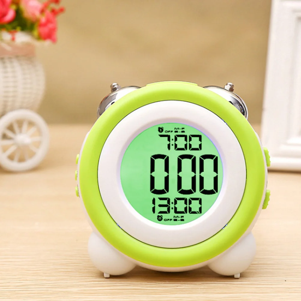 

Silent Alarm Clock Led Round Mute Bedside Clock For Kids Desktop Home Decor Non Ticking Timepiece For Bedroom Living Room Office