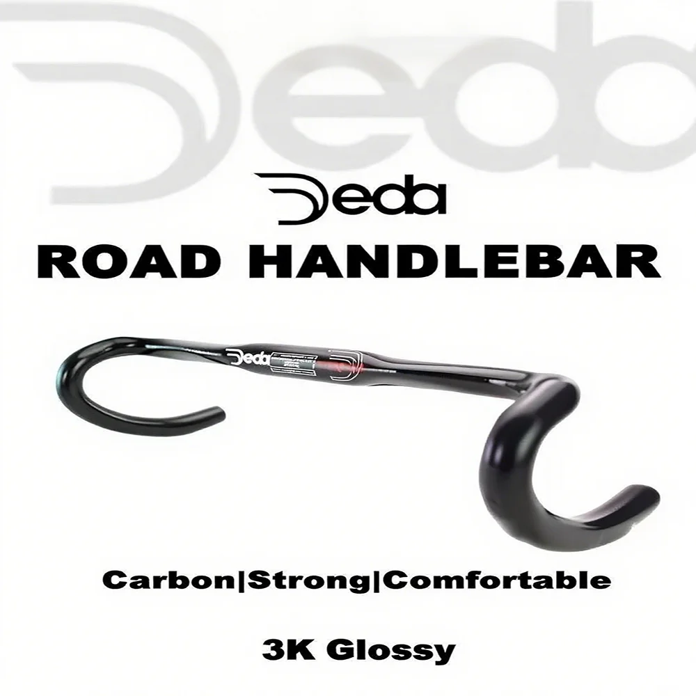 

Deda/Black Full Carbon Road Bike Handlebar T800 3K Gloss Short Reach Oval Drop Bar 380-440mm Bicycle Accessories
