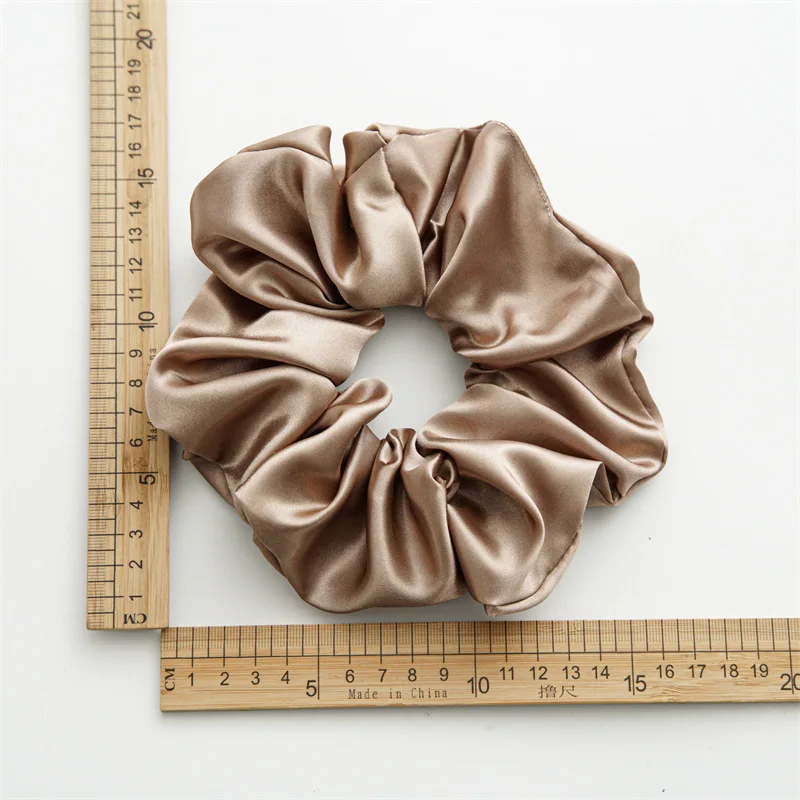 Oversize Jumbo Satin Scrunchies Soft Elastic Hair Ties Big Smooth Silky Hair Bands Women Girl  Ponytail Holder Hair Accessories