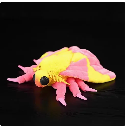 

New Arrival Original Insect Series Doll Rose Maple Moth Plush Toy Simulation Animal North American Red Maple Moth Doll