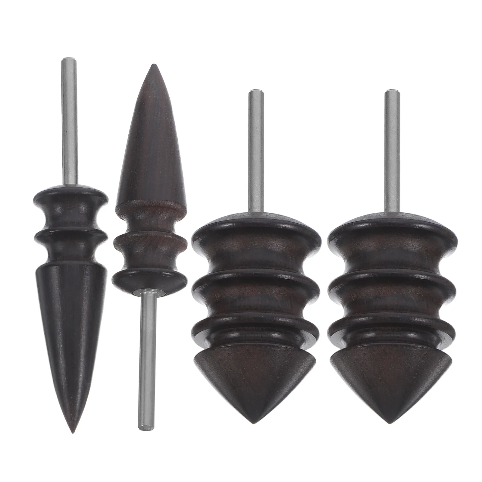 

4pcs Leathercraft Burnishing Tool Kit Electric Polishing Heads For Diy Professional Finish Belts Bags Shoes Saddles Edge