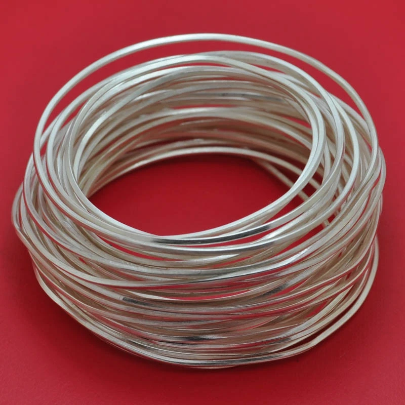 

1m 999 Silver Wire 0.5mm 0.6mm 0.7mm 0.8mm 0.9mm 1mm Sterling Fine Silver square Wire Square Wire Inlay For Diy Jewelry Making