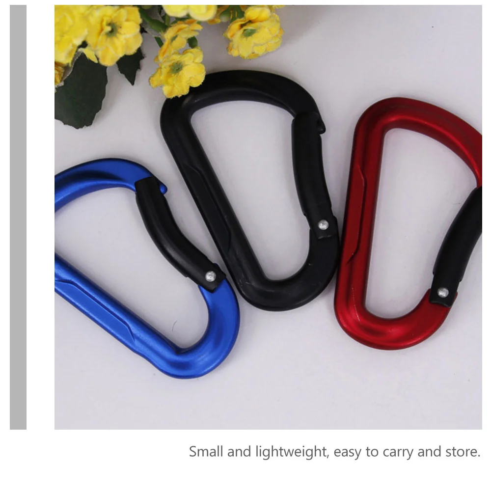 20 ชิ้น Carabiner D แหวน Hook Heavy Duty Key Chain Hooks โซ่หัวเข็มขัด Quick Links รูป Snap