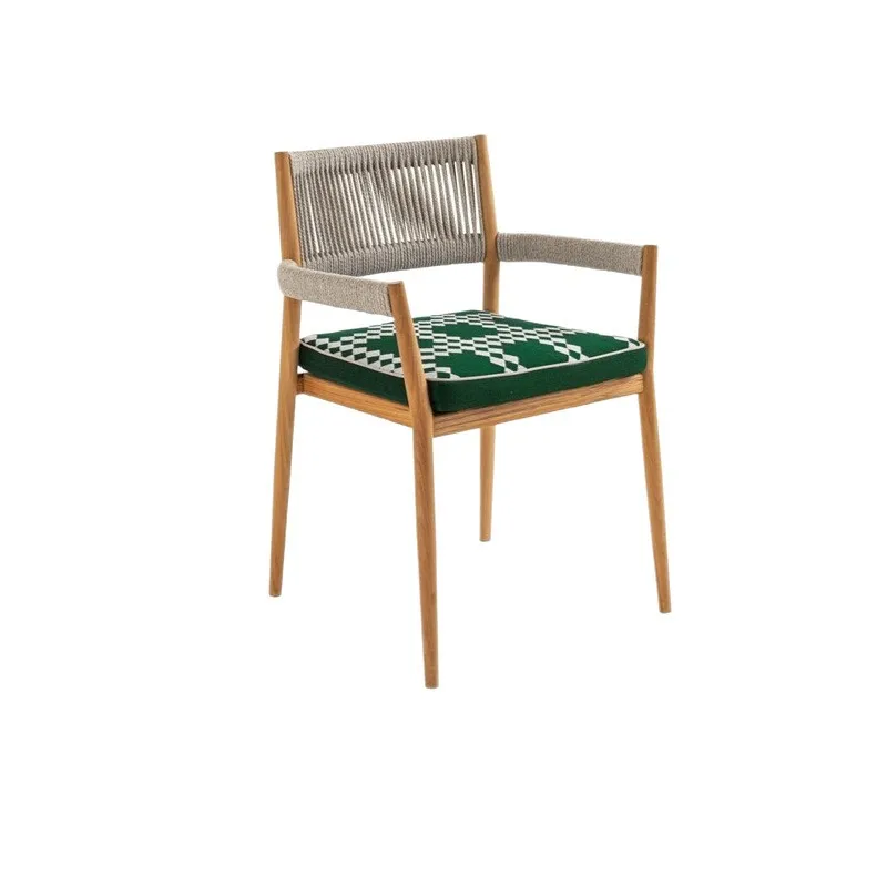 

Outdoor Villa Courtyard Solid Wood Tables and Chairs Villa Garden Terrace Furniture Restaurant Teak Set Hotel Homestay