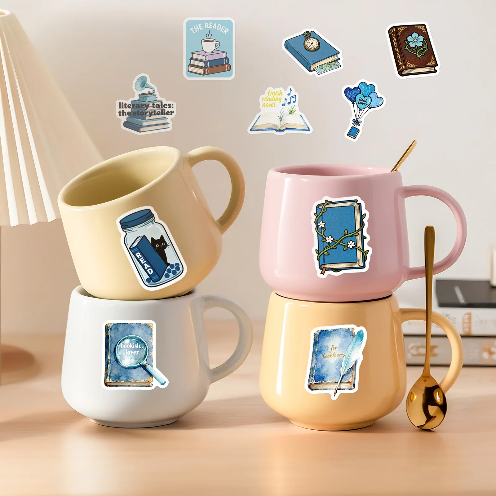 10/50 個ブルーリードスタイル漫画ステッカーブック創造性装飾 DIY おもちゃラップトップギター車バイクスケートボード落書きデカール