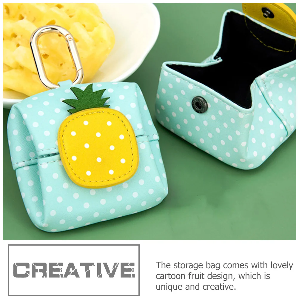 

Fruit Pattern Small Wallet Cute Coin Purse For Women Kids Girls Case Headphone Pouch Cartoon Change Bag Organizer