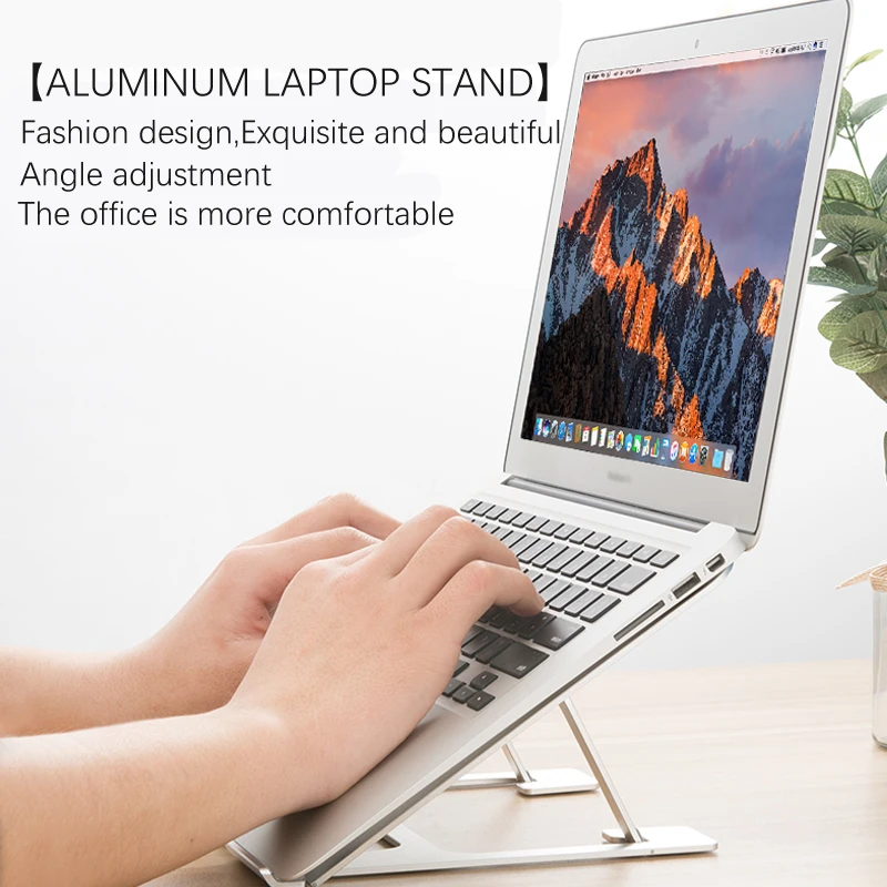 Creative Design Aluminum Alloy Table top Receptacle Support Frame General Purpose Notebook Stand Tablet Stand Computer Stand