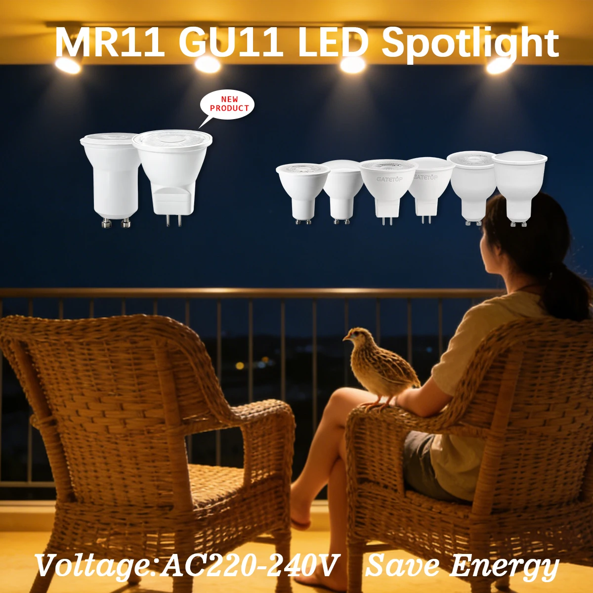 10Pcs 3W MR11 GU11 LED Light Bulbs AC 220V GU10 Energy Saving GU4 GU5.3 Bi-Pin Spotlights Lamp Indoor Home Lighting Halogen Bulb