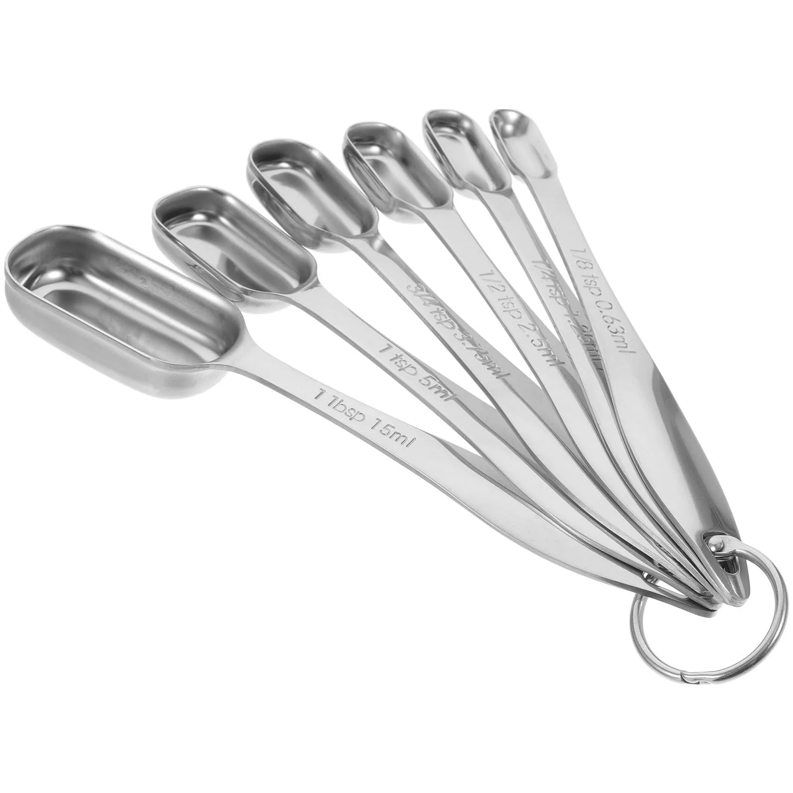 

Stainless Steel Measuring Spoon Cooking Baking Kitchen Tools Dry Liquid Ingredients Precise Quantity Long Handle