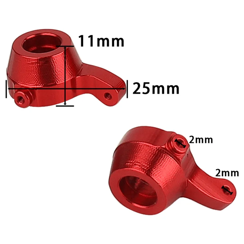 สนับมือบังคับเลี้ยวด้านหน้าโลหะสำหรับแกน1/16 MN68 Elfa Drift mobil RC อัพเกรดชิ้นส่วนอะไหล่ D