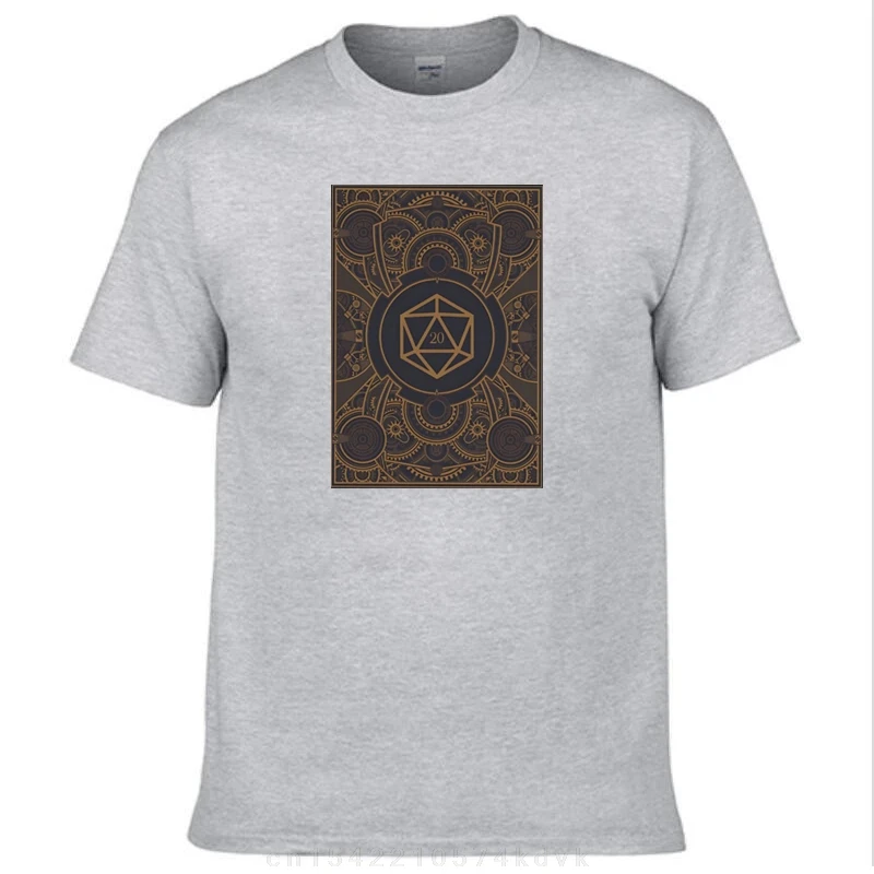 T-shirt cotone Idea regalo top D20 dadi Steampunk Mech uomo magliette dadi novità Tees manica corta girocollo