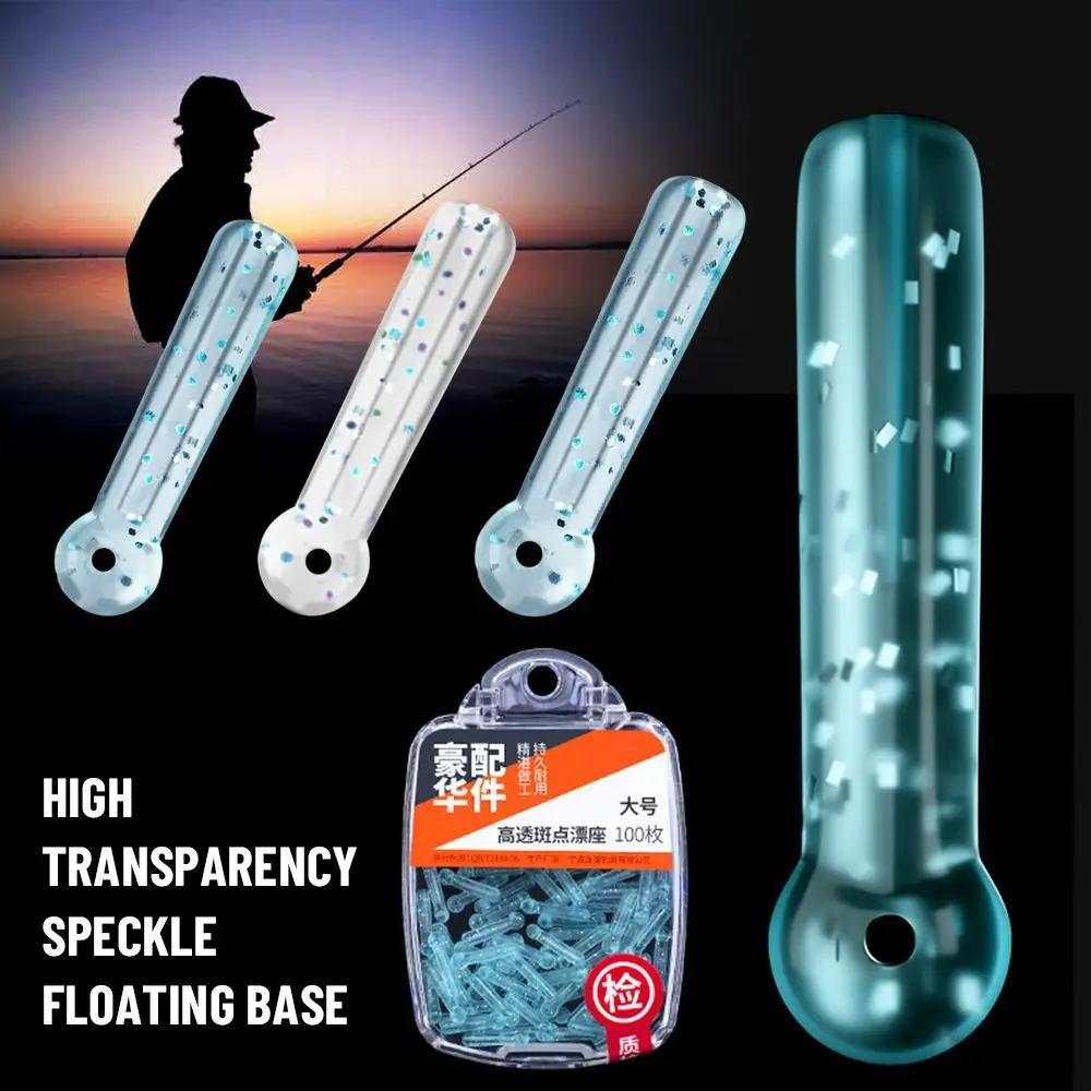 100PCS S/M/L Transparent Crystal Fishing Float Rest Seat Fishing Line Group Fish Float Seat Outdoor Tackle Tool Accessories