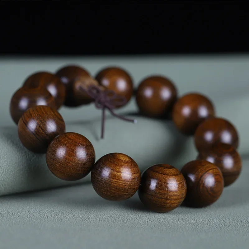زهرة سوداء الكمثرى الخشب سوار 2.0 للجنسين الخشب الأحمر مجوهرات شعبية الاكسسوارات الخشبية البوذية سبحة صلاة لوازم الحرفية #4