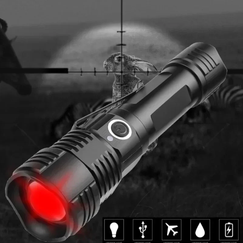 

Многофункциональный тактический фонарь 4-в-1 с мощным светом, перезаряжаемый и сверхъяркий, для использования на улице и в экстренных ситуациях.