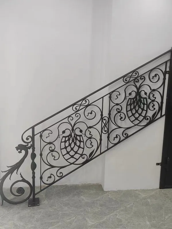 Fancy Wrought Iron Railing Steel Metal Balcony Balustrades Design