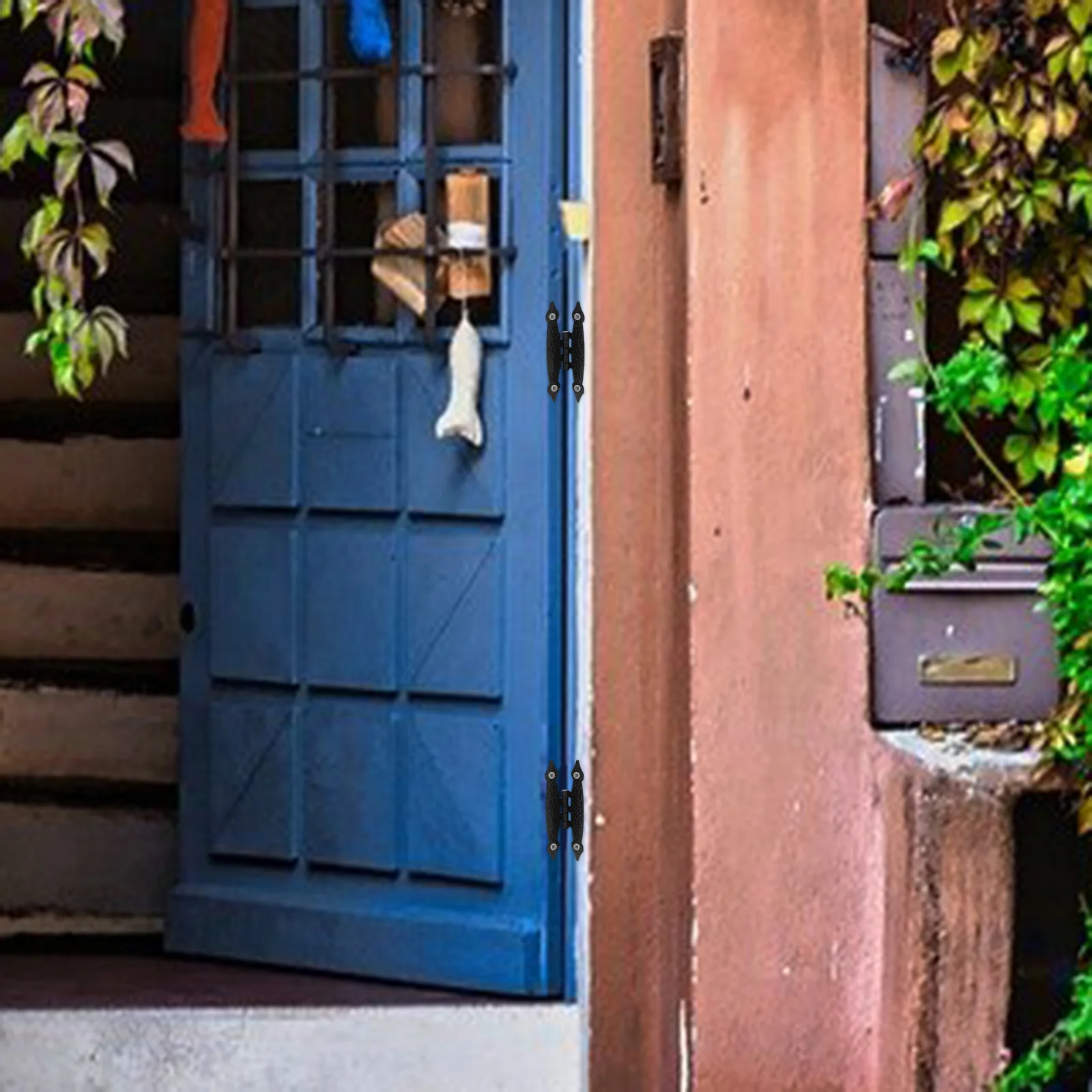 

2Pcs Steel Door Hinges Durable Easy Install Silent for Basement Bathroom Laundry Room Replacement Hook and Band Gate Hinges