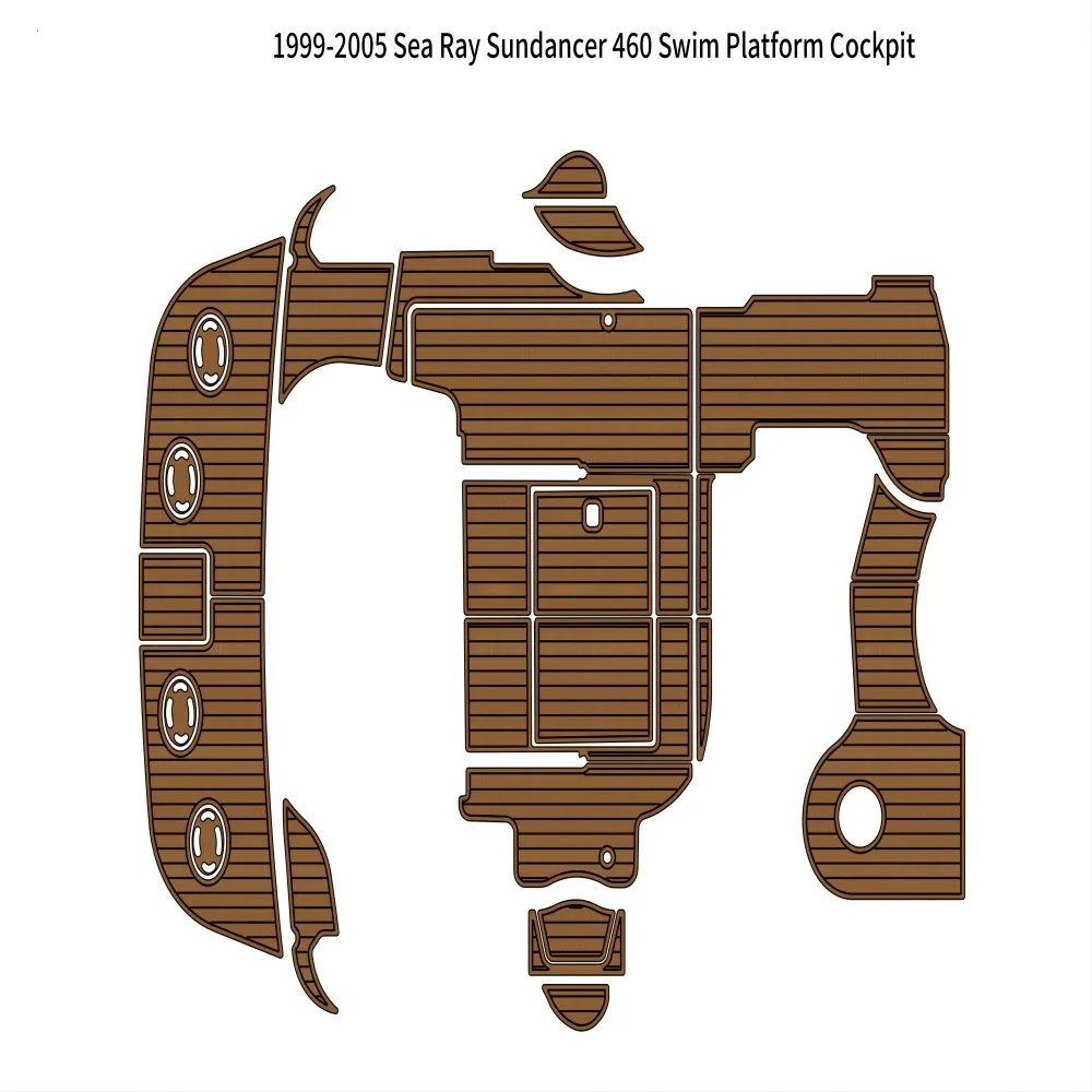 1999-2005 Sea Ray Sundancer 460 Swim Platform Cockpit Pad Boat EVA Teak Floor SeaDek MarineMat Gatorstep Style Self Adhesive