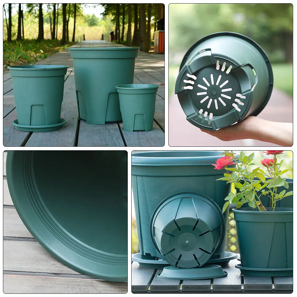 

Square Planter Nursery Pots Root Control Indoor Plastic Green Garden Container Lightweight Durable Breathable Flower Pot Plants