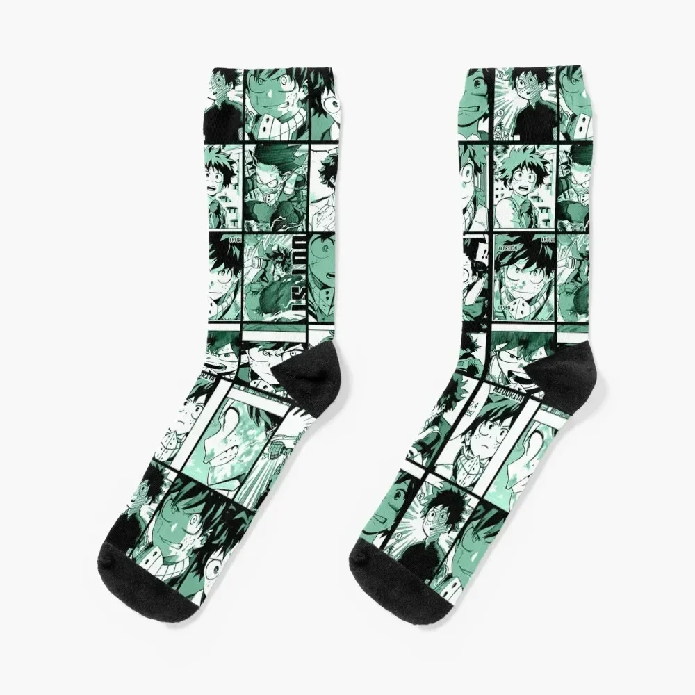 

Midoriya Izuku collage color version Socks professional running summer Socks Female Men's