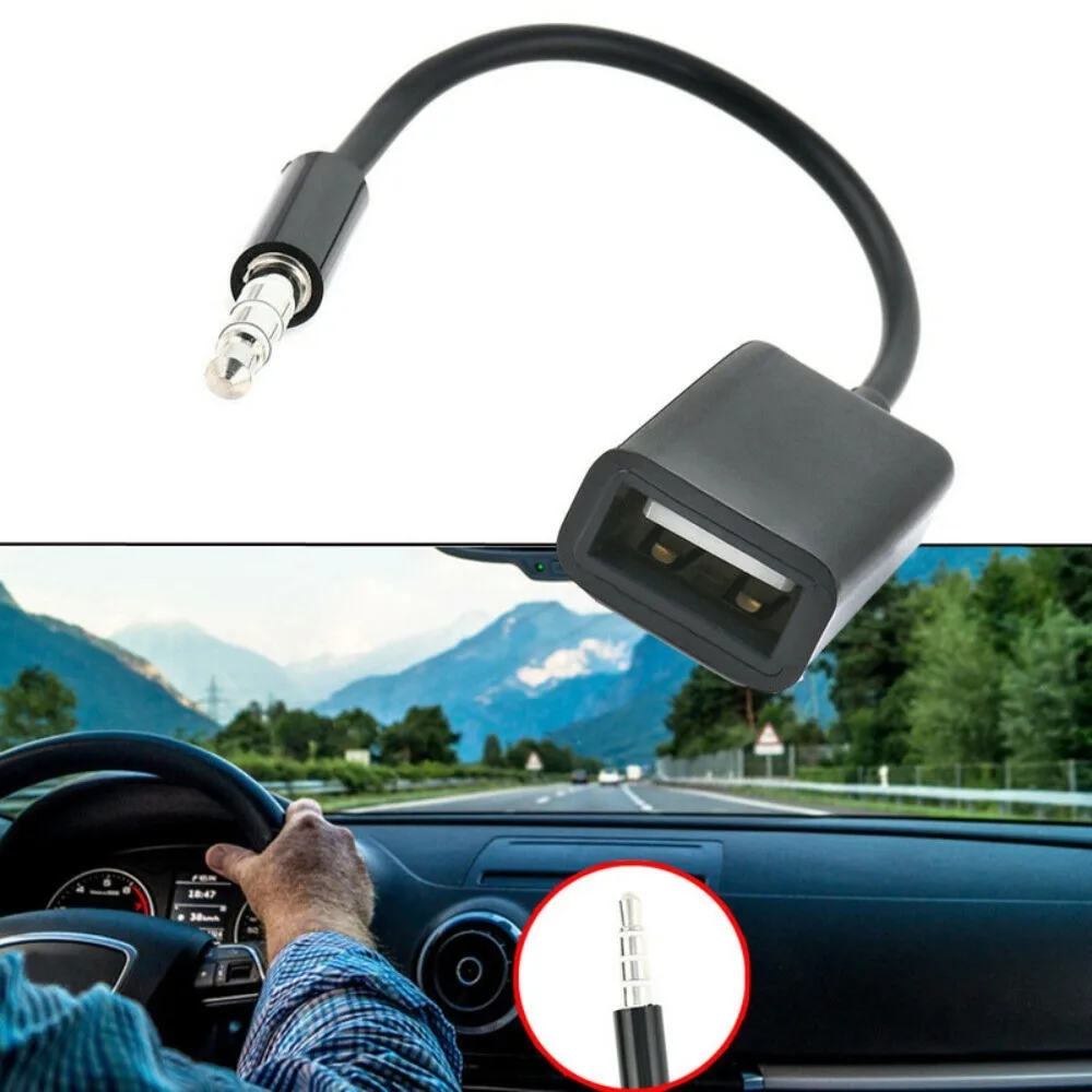 3.5mm Male Usb Female To 3.5mm Car Audio Cable AUX Audio OTG 3.5MM To USB Female Adapter Cable USB 2.0 Female Converter Cable