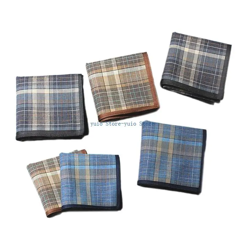 X7XB 40CM Multiuse Handkerchief Square Towel Sweat Wiping Towel Pocket Square 6PCS