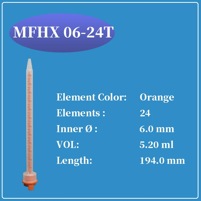 

SULZER MIXPAC Mixer MFHX 06-24T two component glue mixing head Static mixer nozzle AB glue mixing nozzle 50pcs