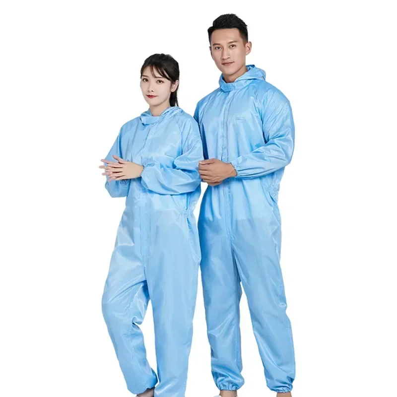 Work Protective One-piece Unisex Dust-proof Garments Coveralls Hooded Clothing Overalls Clothes Paint Food Cleanroom