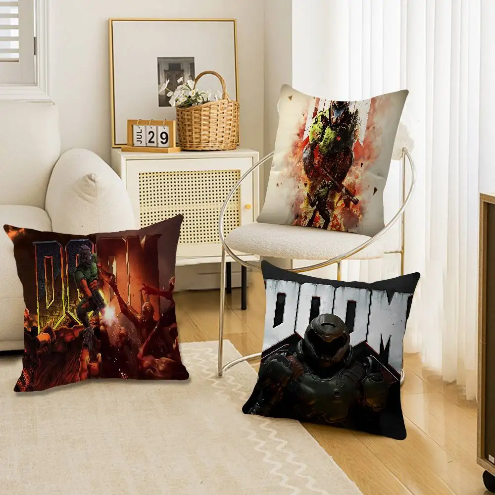 Shooting Game D-Doom Office Cushion Pillowcase Car Cushion Cover45X45CM Lumbar Pillowcase Sofa Pillowcover
