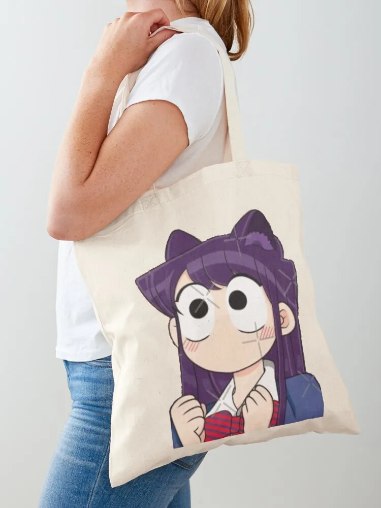 Komi san Cat Ears Tote Bag tote bag custom reusable shopping bag tote bags cloth bags canvas bags