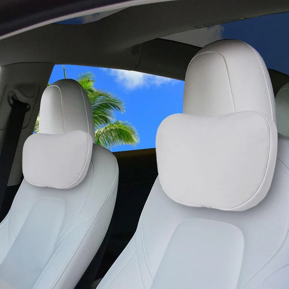 

2 упаковки автомобильной подушки для шеи подголовника подходят для Tesla Model 3 Model Y S X и аксессуаров для киберспорта, подушка для автомобильного сиденья, подставка для шеи Cushi