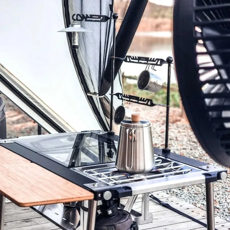 Michso Tafel plier de camping en plein air IGT Frame, PerfecIGT, noir, pieds de table, 2, 3/4 unités