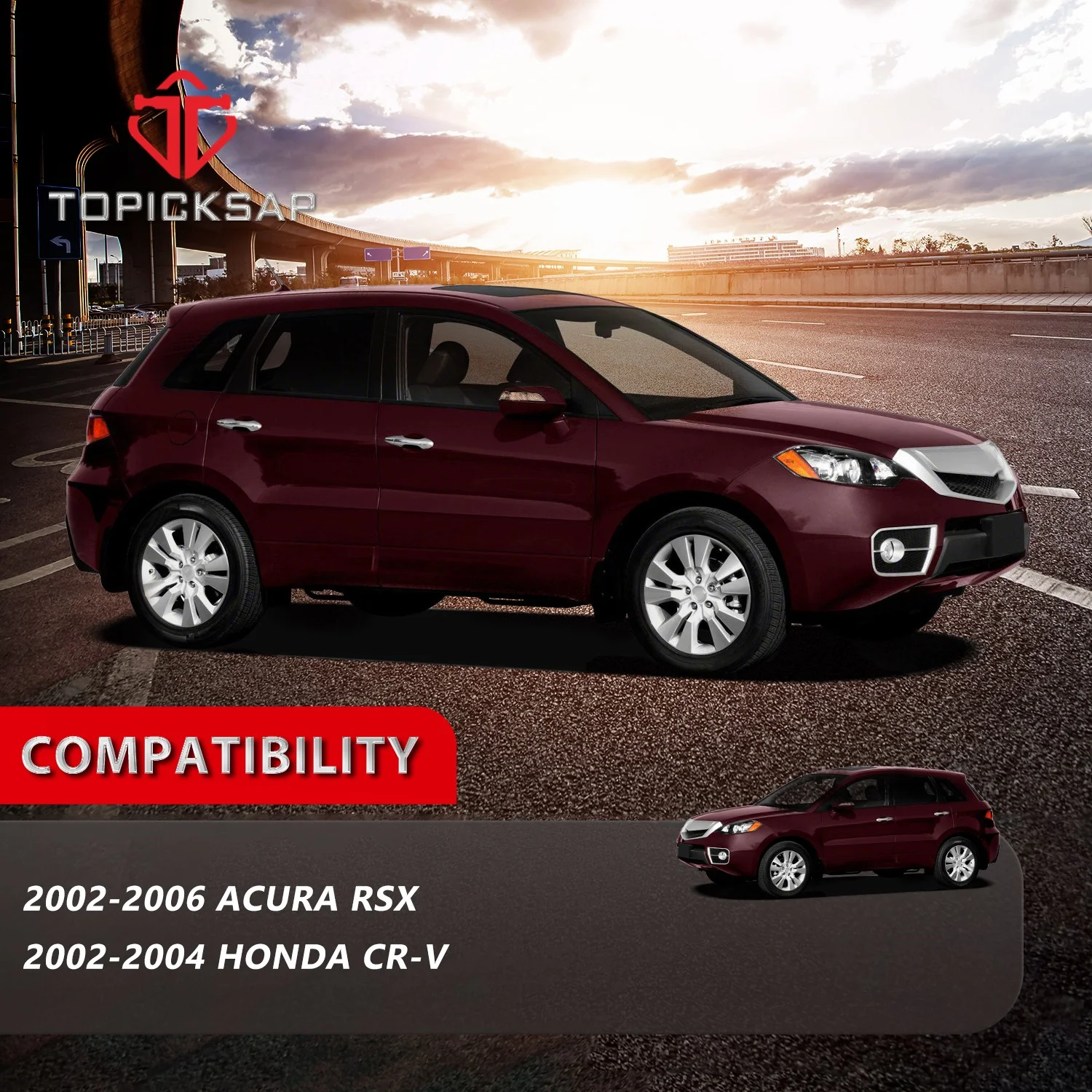 TOPICKSAP 1Pc Engine Air Intake Hose Tube with Clamps for Honda CR-V 2002-2004 Acura RSX 2002-2006 17228-PNE-G00 696-031 HS0014