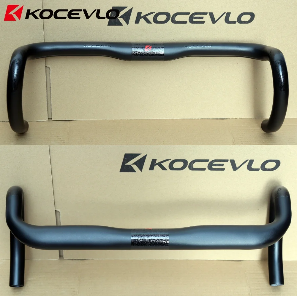 KOCEVLO ألياف الكربون الطريق المقود 400/420/440 مللي متر عازمة بار أسود ماتي إنهاء الطريق دراجة الكربون المقود دراجة أجزاء