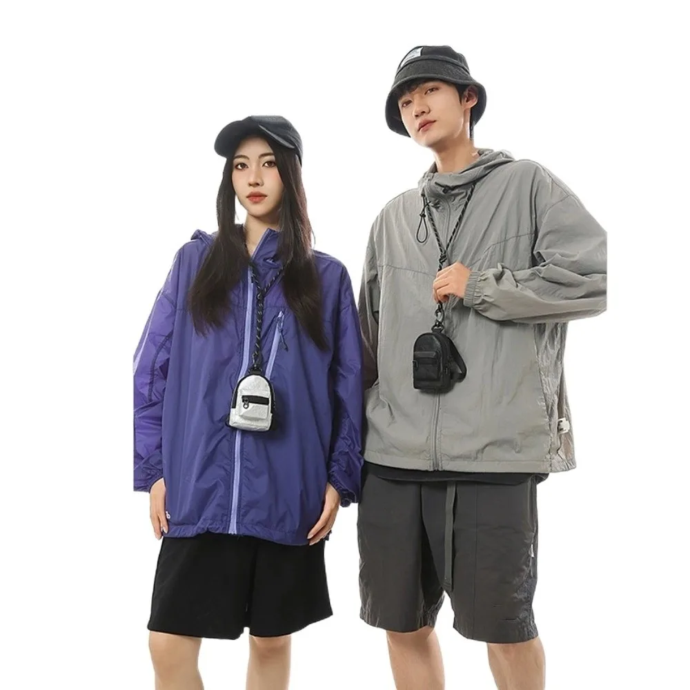 Waterproof Men Coin Purse Pendant Mountain Keychain Korean Ins Style Small Storage Bag Nylon Lightweight Men Mini Wallet