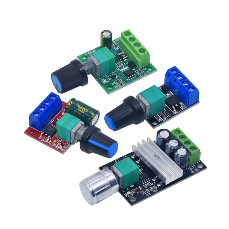 PWM Low Voltage Motor Speed ​​Controller, Adjustable Drive Module, 1.8V-35V, 2A, 3A, 5A, 10A, 30W, 80W, 90W, DC