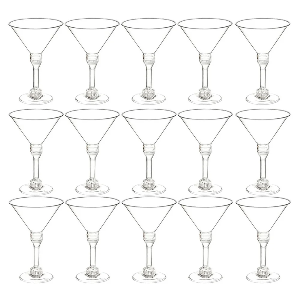 

50Pcs Clear Plastic Glasses Moderately Capacity Ideal for Wine Desserts Outdoor Gatherings Disposable Clear Glasses
