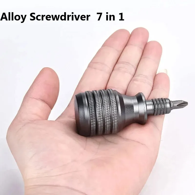 7 in 1 Mini Screwdriver Strong Magnetic Tip Palm Screwdriver Ratchet Screwdriver Mini Quick Ratchet Screwdriver Set