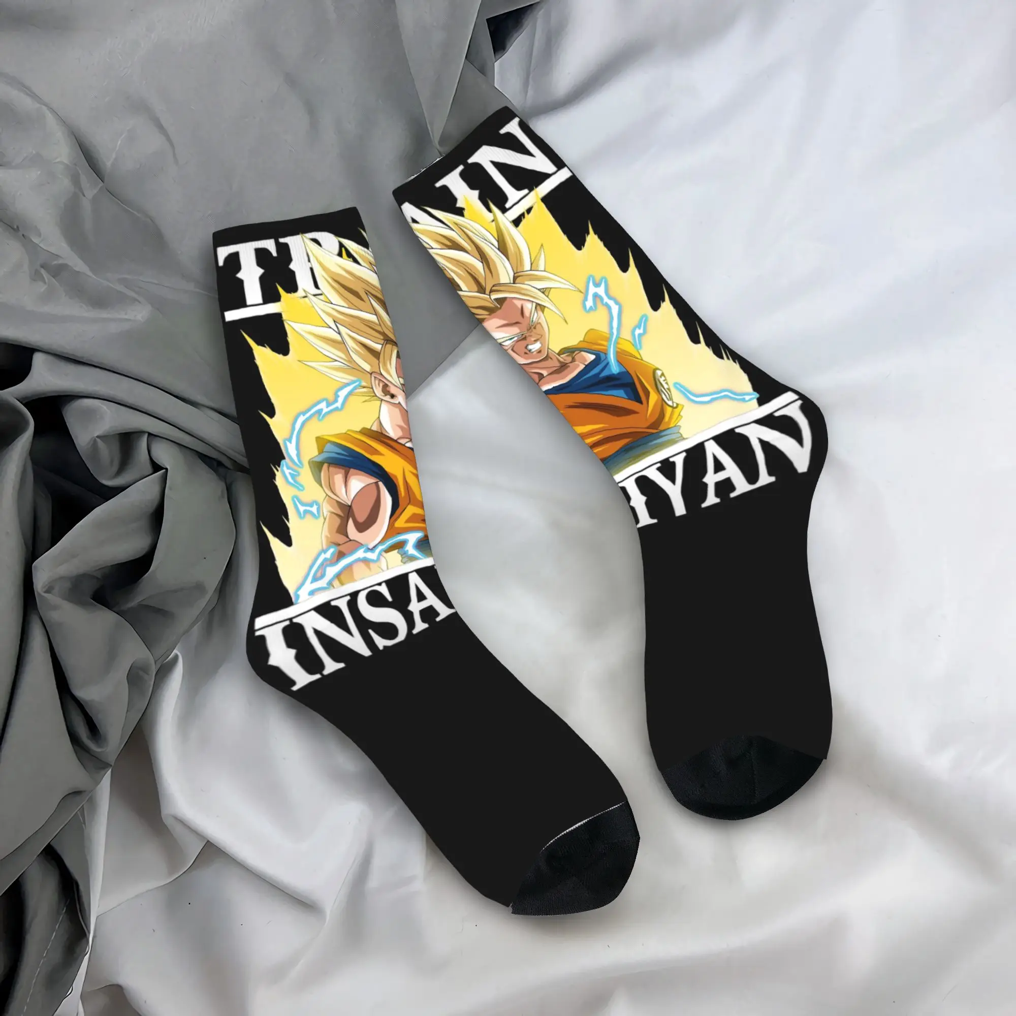D-Dragon-Ball-L DragonBallZ Crew Socks for Women Men All Seasons  Cozy Crew Socks Non-slip