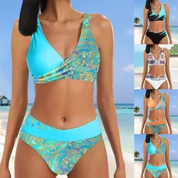 2023 Fashion Printed Bikini Women's Swimwear Summer Swimming Beach Suit Swimwear New Women's Sexy Bikini Two Piece Swimwear