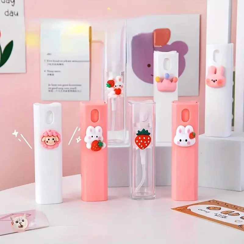 1/3/5/10 Uds. Botellas tónico de agua cosmética de dibujos animados para el hogar, Spray desinfectante con Alcohol, Mini herramienta rellenable de Perfume bonito de 10ML