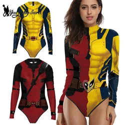 [Je bent mijn geheim] Volwassen superheld komische film cosplay kostuums bedrukte badpakken Halloween James Howlett cosplay kostuum
