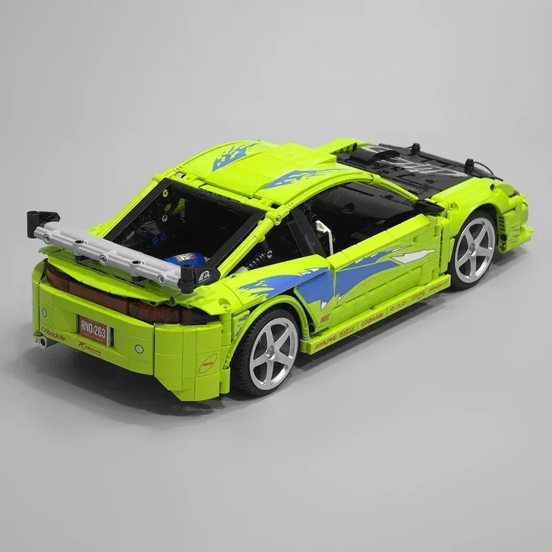 Campeão filme carro modelo moc tijolos de construção eclipse 1:12 famoso filme rápido modelo tecnologia diy blocos modulares montagem