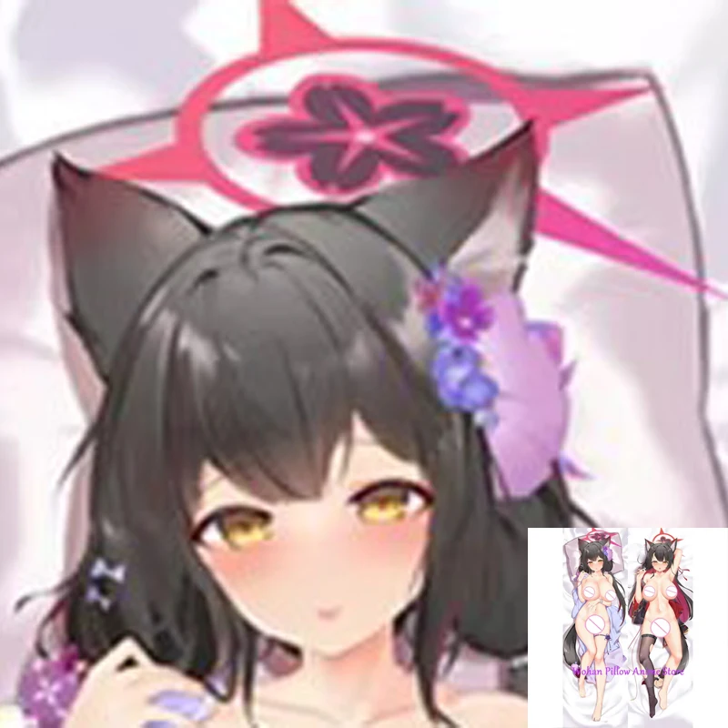 

Dakimakura Anime Pillow Cover Wakamo Double Sided Print Life-size Halloween Christmas Decoration