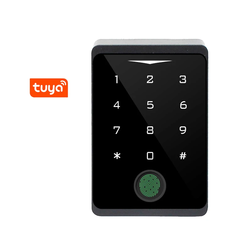 Tuya APP Door Lock IP66 Waterproof Keyless Fingerprint WIFI Access Control Standalone Keypad Fingerprint EM RFID Card Door Entry