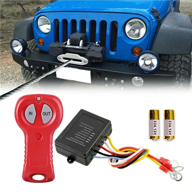 ABXN-2X Wireless Winch Remote Control Set 12V 24V Electric Winch Control System Handset Switch Controller For Jeep Off-Road