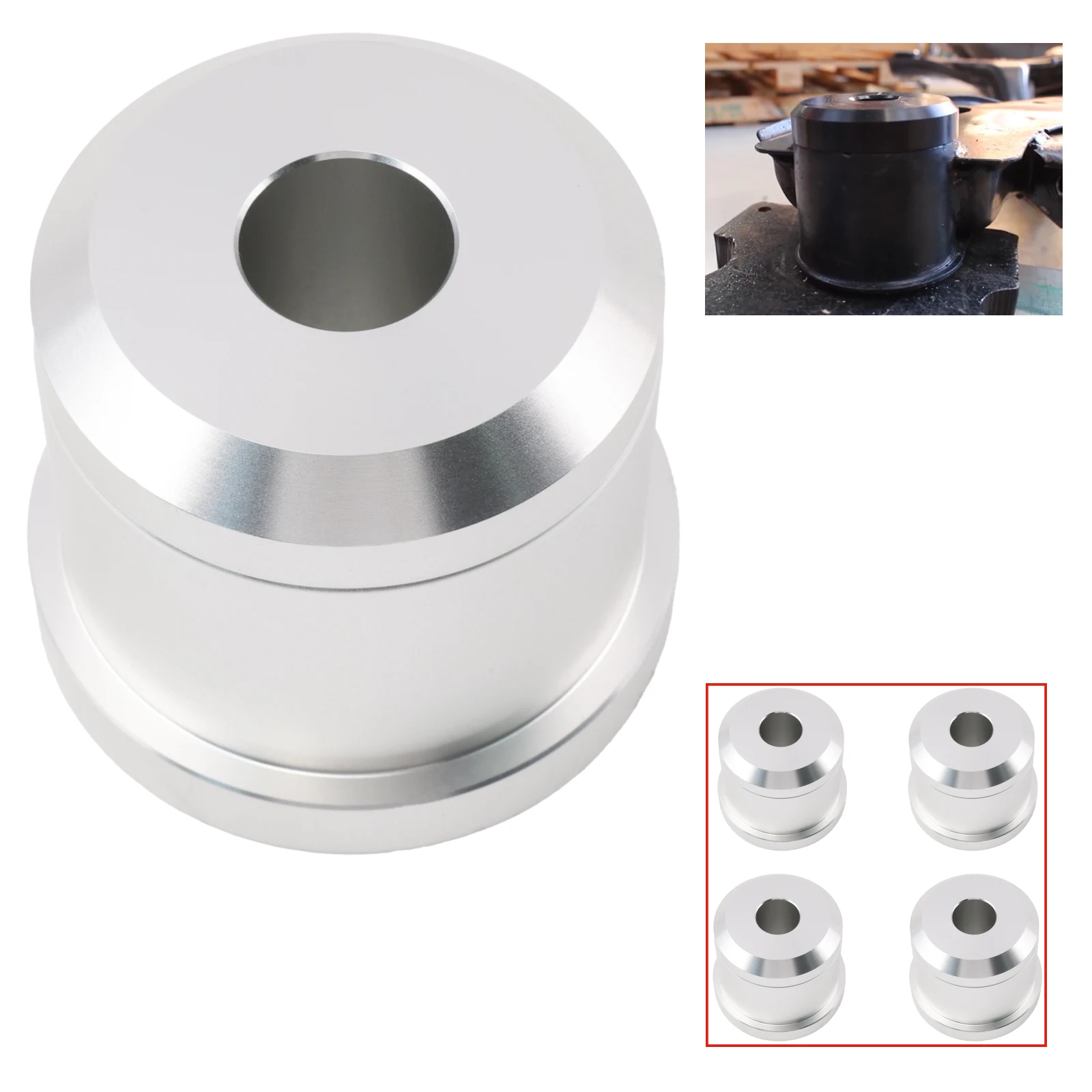 

OE Replace Solid Aluminum Rear Subframe Risers Bushings Bush Kit For Nissan 89-98 240SX S13 S14 Chassis Parts