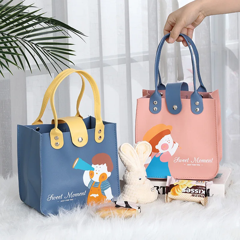 Baby's show Return Gift Handbag Imitation Leather Handbag Birthday Gift Accompanying Handgift Children's Birthday Banquet Bag